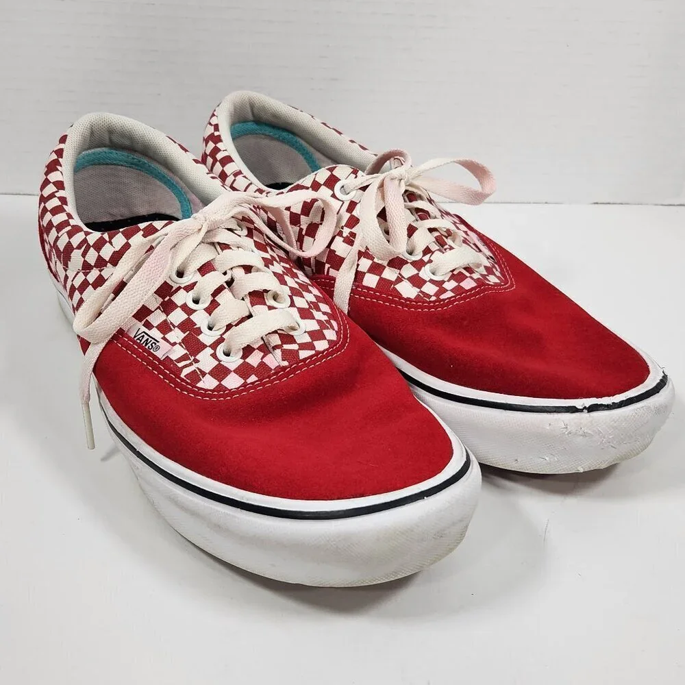 Vans Red Checkered Sneakers Size 10